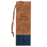 BE STRONG AND COURAGEOUS LEATHER BOOKMARK - JOSHUA 1:9