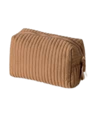 BOXY COSMETIC POUCH TAN S