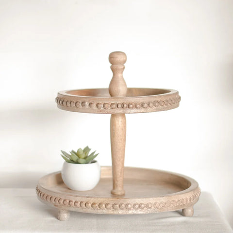 2 TRAY STAND RUSTIC