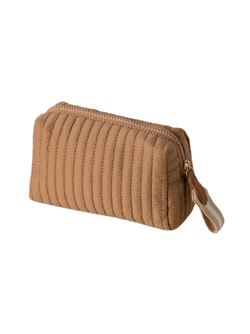 BOXY COSMETIC POUCH TAN S