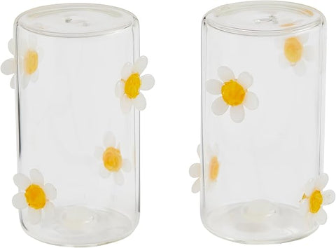 DAISY ICON GLASS SALT AND  PEPPER
