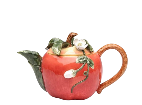 FRUITY T-POT/APPLE 4"H /12OZ