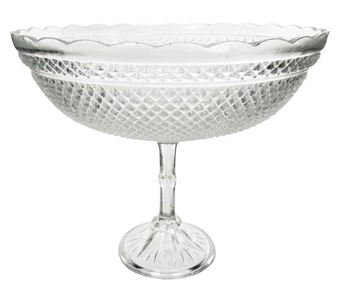 GLASS BOWL/STAND CLEAR M