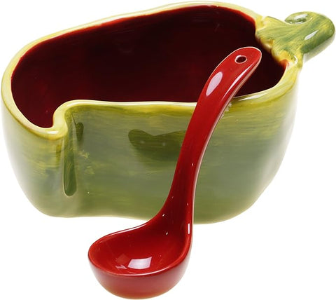 CHILI SALSA BOWL WITH SPOON