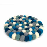 RAINBOW FELT BALL TRIVET