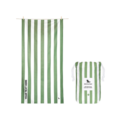 PERSONALIZED QUICK DRY STRIPE LARGE TOWEL