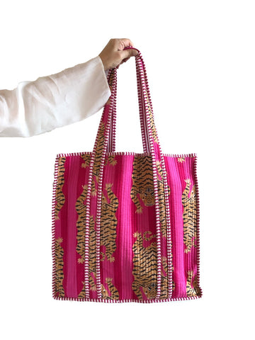 TIGER HANDBAG PINK
