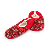 Red and White Slippers