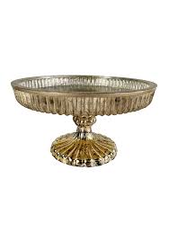 GLASS CAKE STAND SILVER