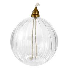 GLASS BALL OIL LAMP