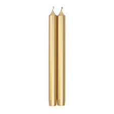 2/CANDLES GOLD 12"