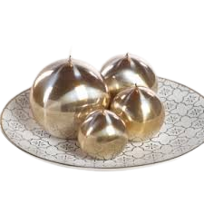 TITANIUM BALL CANDLE GOLD