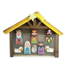 WOOD NATIVITY