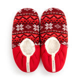 Red and White Slippers