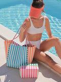 STRAW STRIPED TOTE BAG