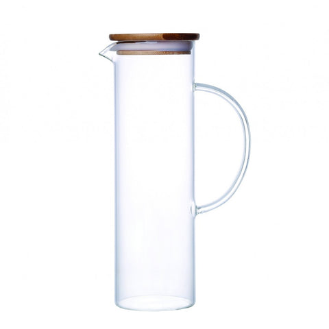 GLASS PITCHER BOROSILICATE WITH  BAMBOO COVER