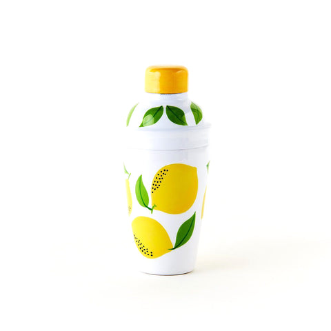 HAND PAINTED LEMON COCKTAIL SHAKER