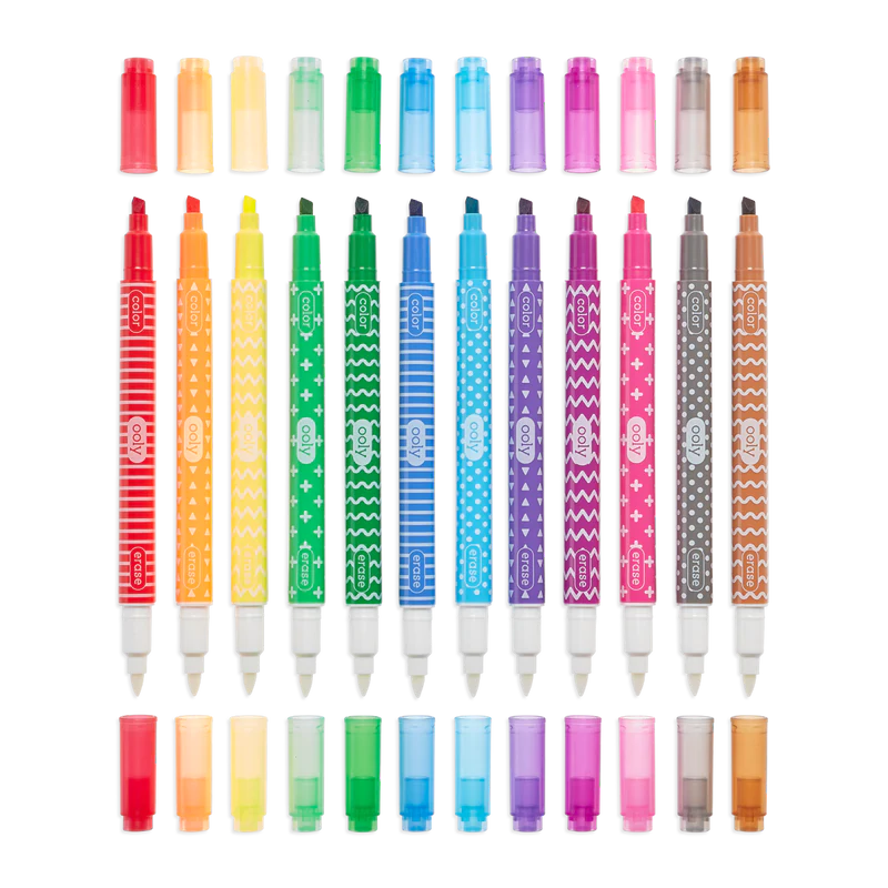 ERASABLE MARKERS SET OF 12 Chinola