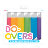 DO-OVERS ERASABLE HIGHLIGHTERS - SET OF 6