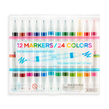 DOUBLE ENDED MARKERS - SET OF 12