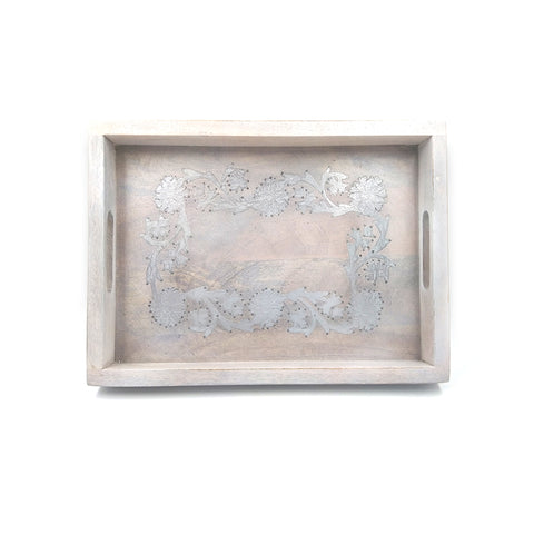 FLORAL INLAY TRAY