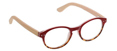 READING GLASSES GALLERIA RED WOOD