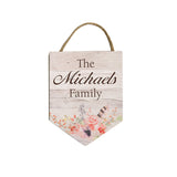 FLORAL BLANK BANNER PERSONALIZED