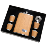 WOOD FLASK SET