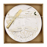 CHRISTMAS CHEESE PLATE SET