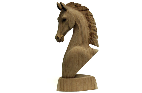 WOODEN HORSE HEAD