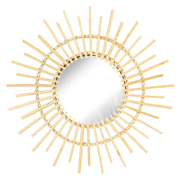RATTAN WALL MIRROR SUNBURST Chinola