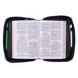 FLORAL NAVY BIBLE COVER