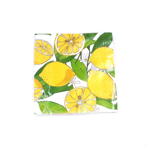 LEMON PAPER LUNCH NAPKINS