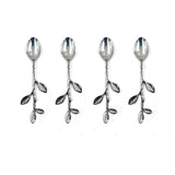 BRANCH SPOON SILVER SET 4