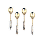 SPOON MOTHER PEARL GOLD SET 4