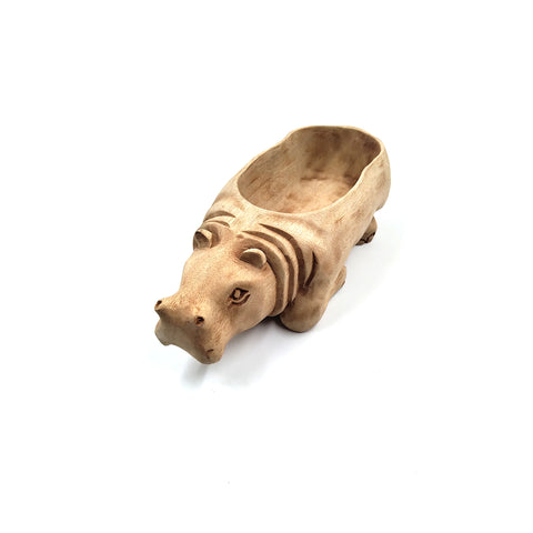 CARVED HIPPO BOWL