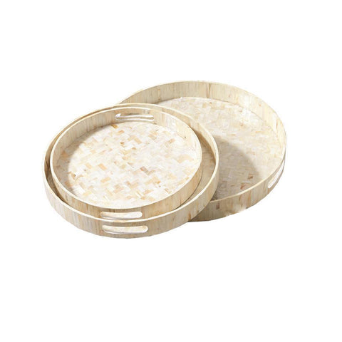 MOTHER PEARL ROUND TRAY