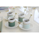 COFFEE CUP-4 SHADES OF GREEN-SET OF 4