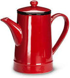 ENAMEL TALL POT RED