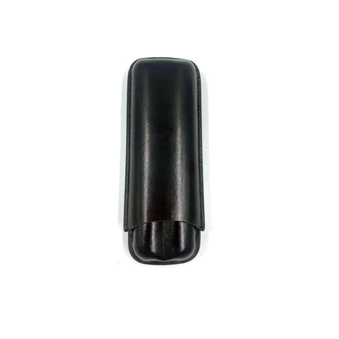 CIGAR LEATHER CASE TWO FINGERS BLACK