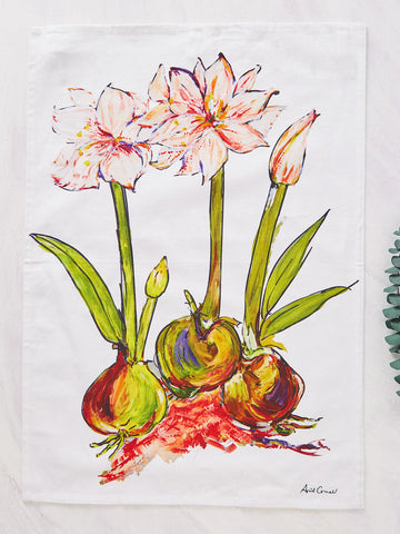 AMARYLLYS TEA TOWEL RED
